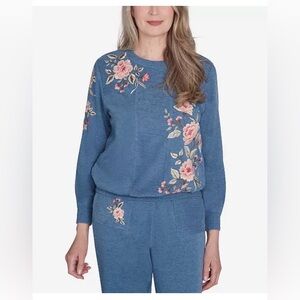 NWT Alfred Dunner casual long sleeve sweater